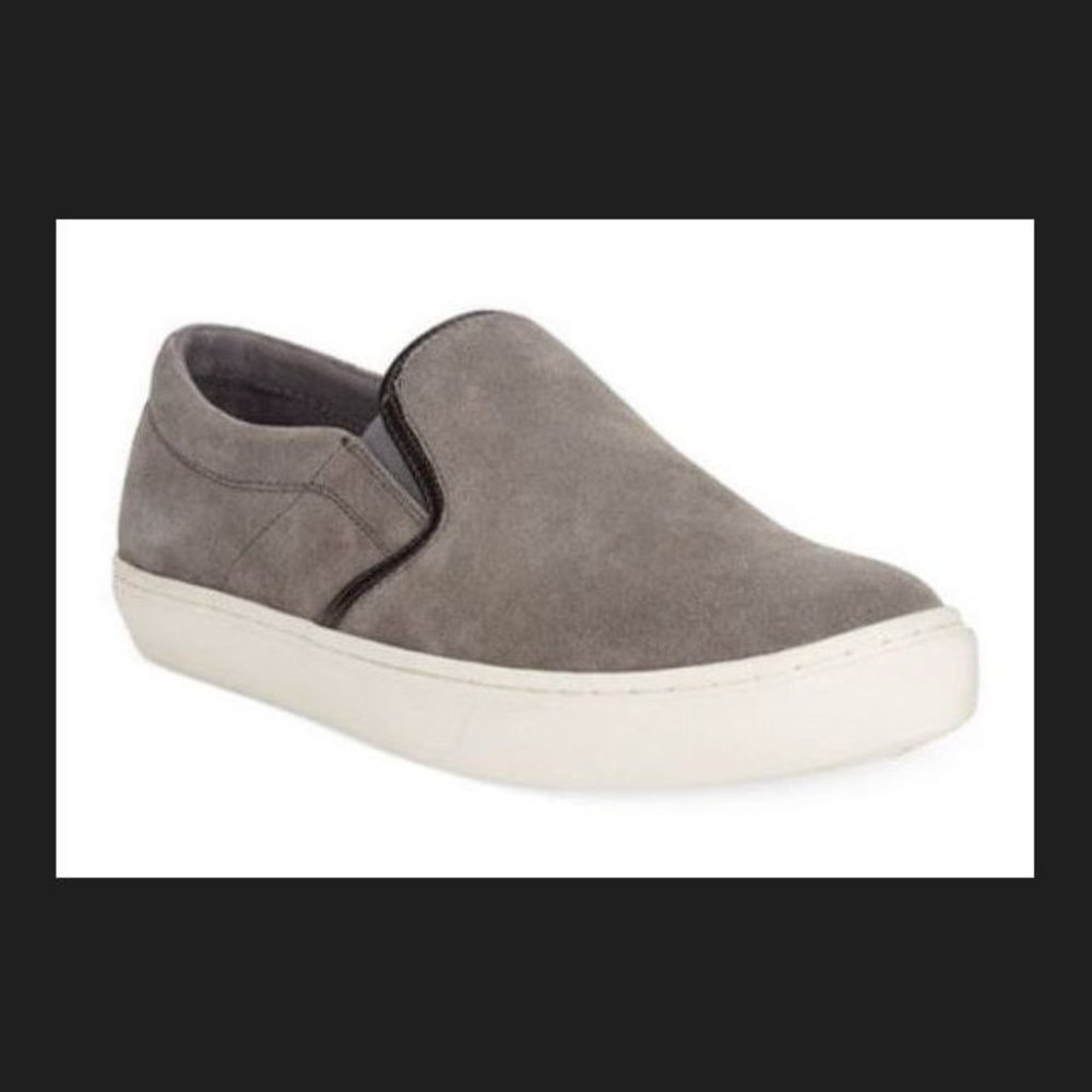 Alfani Men's Slater Suede Slip-On Casual Sneaker Shoe Grey Size 10.5 M